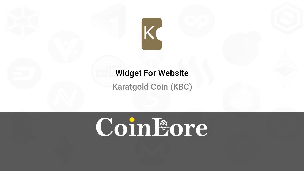 Karatgold Coin price today, KBC to USD live price, marketcap and chart | CoinMarketCap