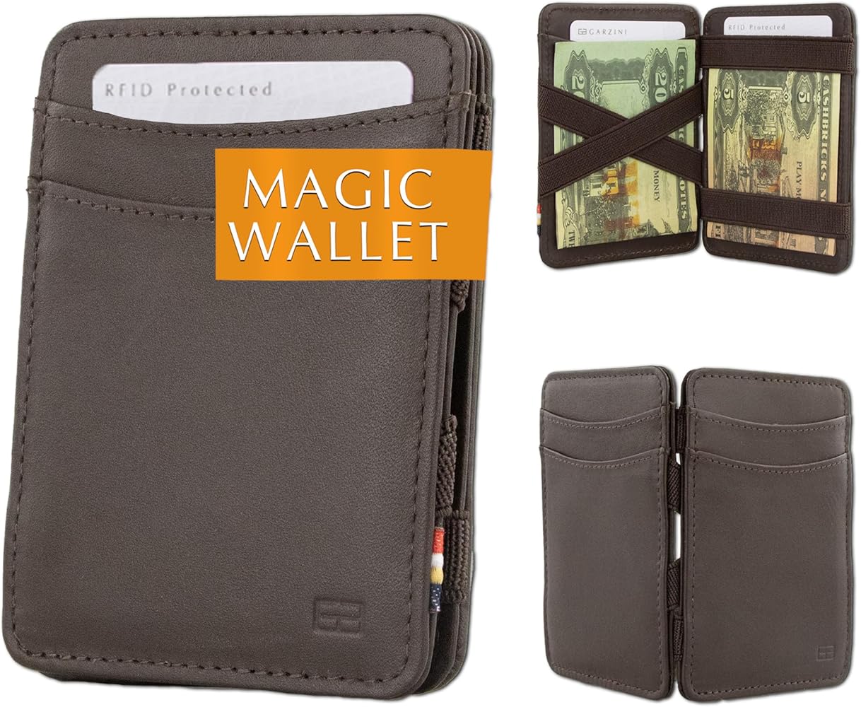 Stylish Brown Black Magic Wallet for Men