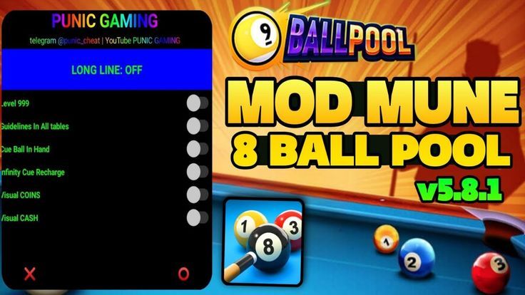 8 Ball Pool MOD APK (Menu: Long line/Anti-ban) Download