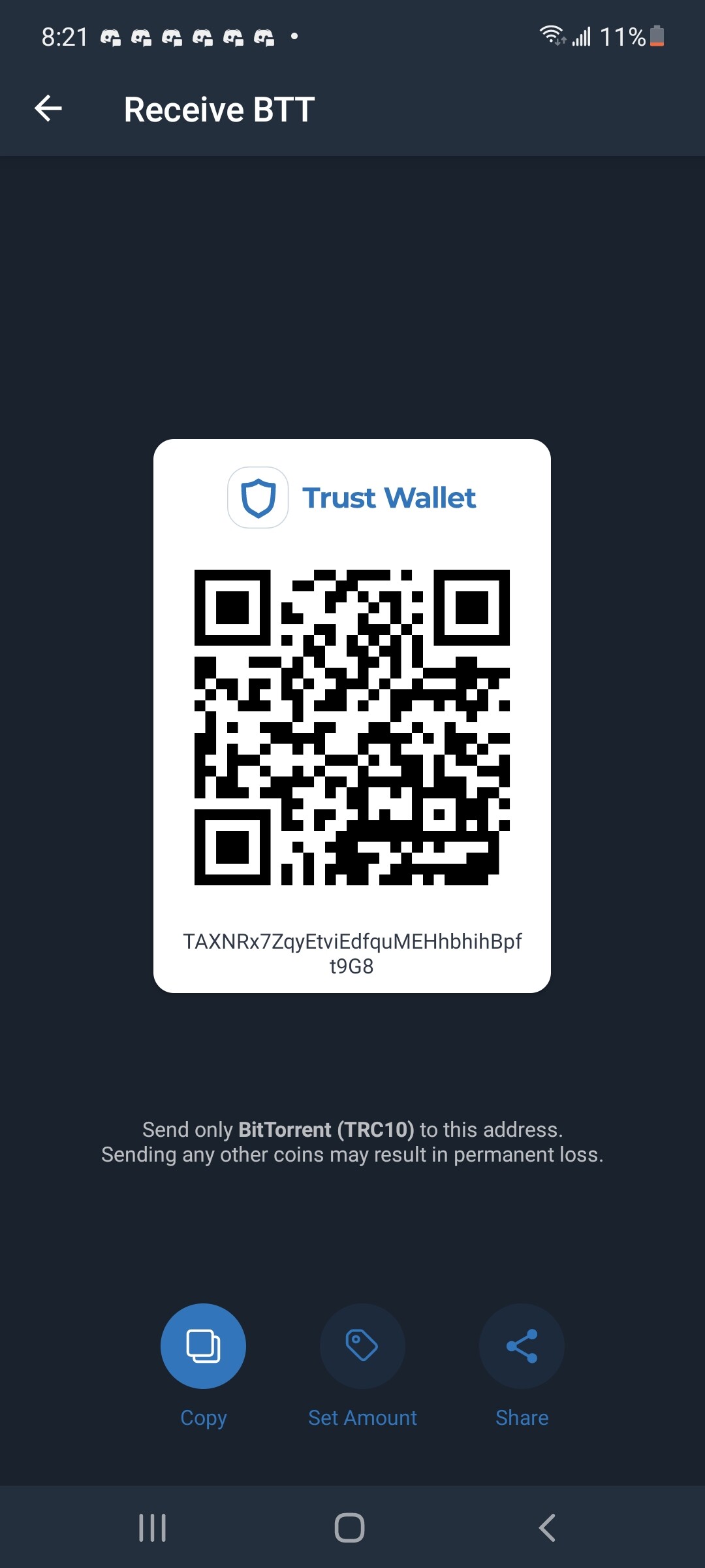 TRON (TRX) Free Crypto Wallet App, Create TRON (TRX) Address