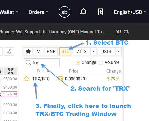 How to buy TRON (TRX) on Binance? | CoinCodex