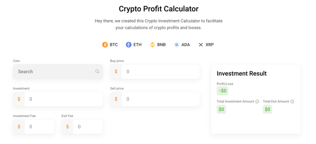 Profit Calculator - cryptolog.fun