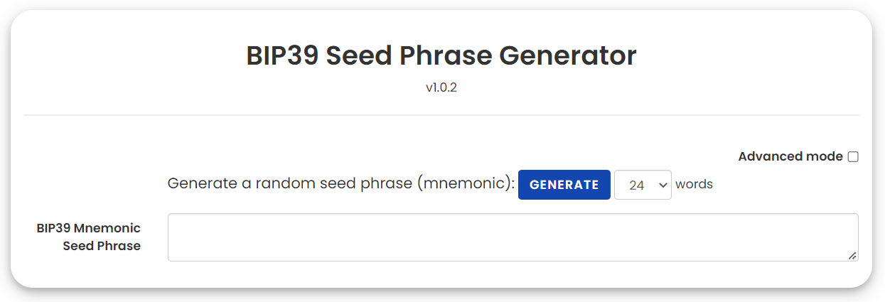 BIP39 - Mnemonic Code