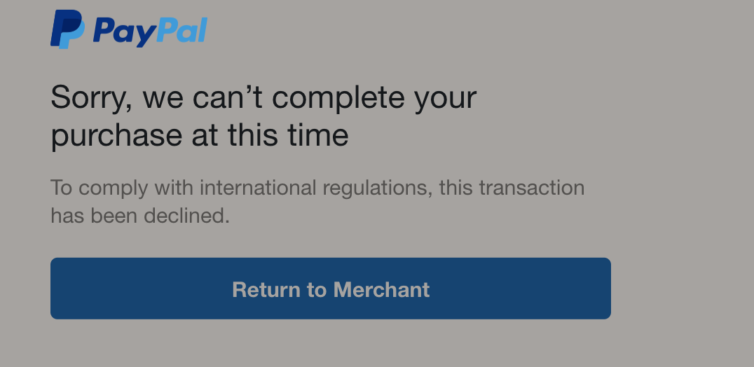 Why was my payment declined? | PayPal SM