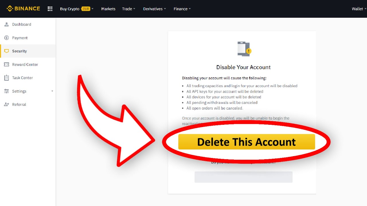 How can you delete your Binance account? - cryptolog.fun