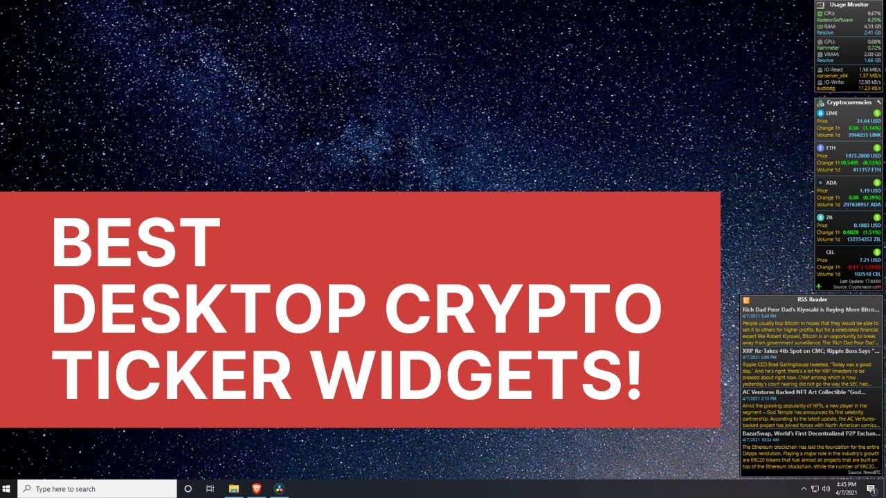 Cryptocurrency rate widgets for Windows and Mac - choosing the best tracker