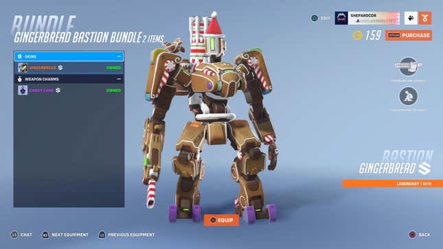 A Sweet Holiday Surprise! Introducing Legendary Gingerbread Bastion - News - Overwatch
