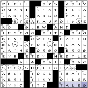 Coin flips - crossword puzzle clue