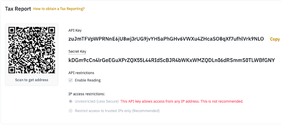 how to view the secret key, it is hidden - Spot/Margin API - Binance Developer Community