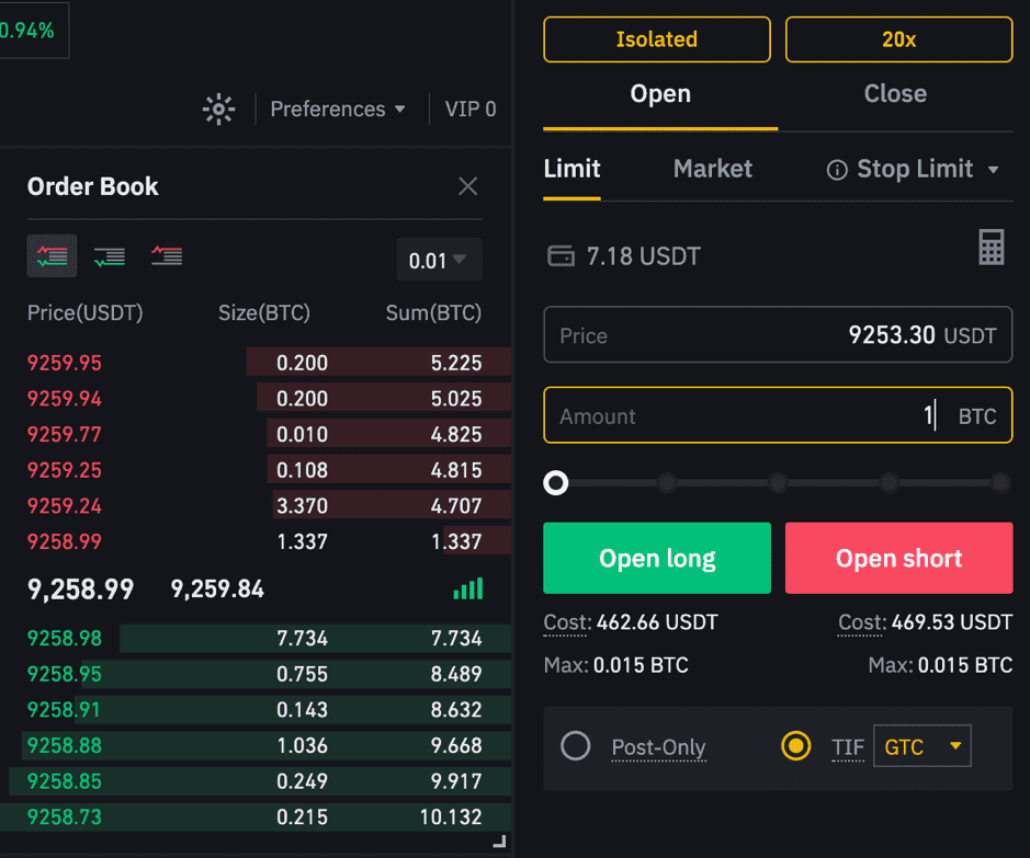 Binance Futures risk and position size calculator