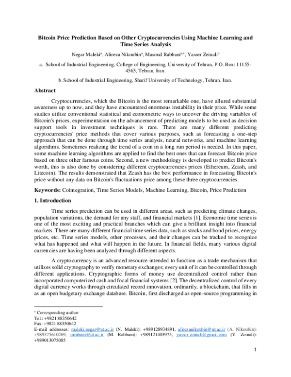 Bitcoin Price Prediction Using Time Series Analysis and Machine Learning Techniques | SpringerLink