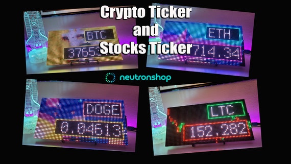 Crypto Stock Ticker Bitcoin LED Display - cryptolog.fun