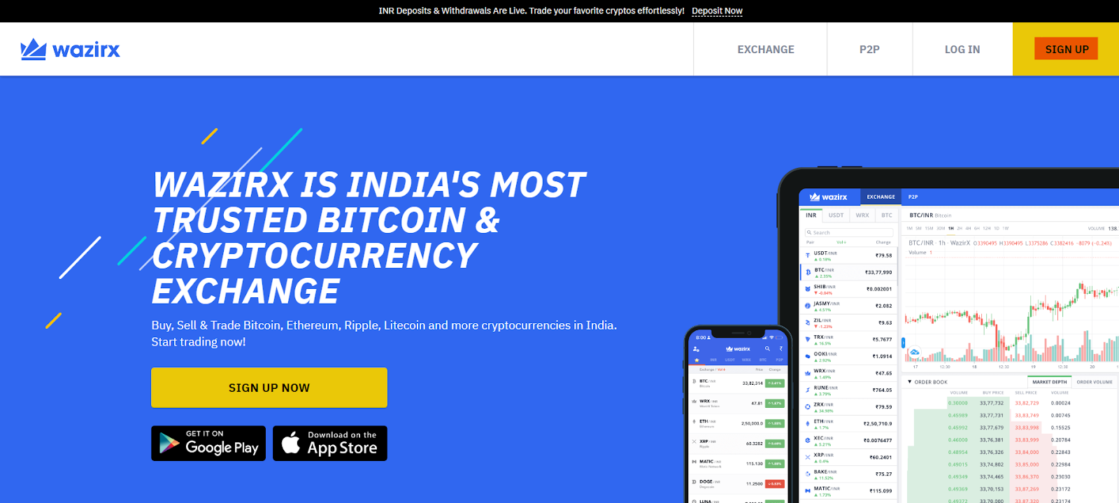 Buy Bitcoin with INR (Indian rupees) | INR to BTC | UTORG