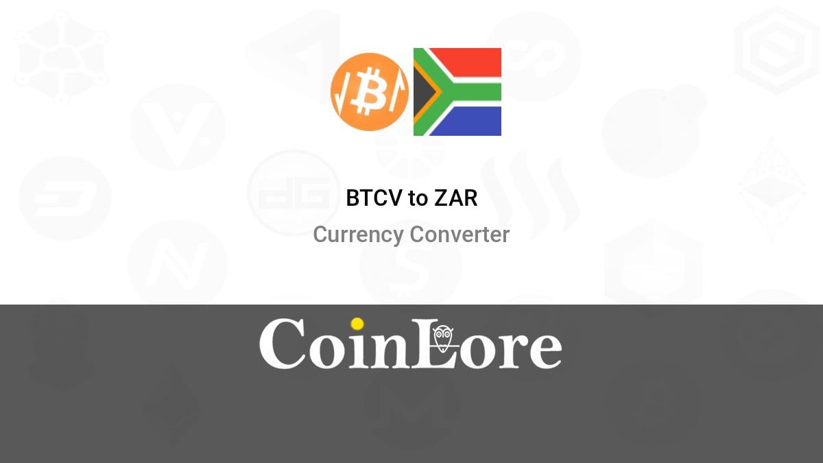 Bitcoin (BTC) to ZAR Converter/Calculator - CryptoGround