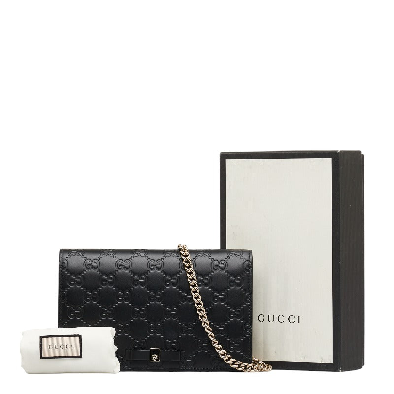 Gucci Black GG Signature Chain Wallet – THE CLOSET