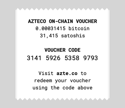 Azteco bitcoin vouchers. For every bit of life.