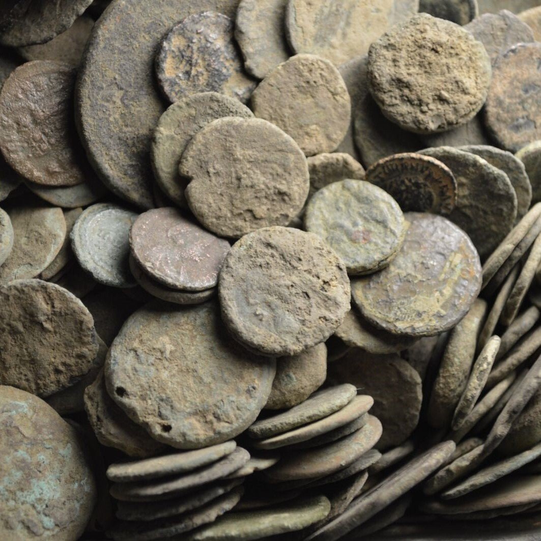 Dirty and Crusty Ancient Uncleaned Roman coins from Europe mm