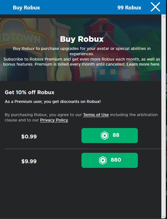 Robux in-app purchase - Apple Community