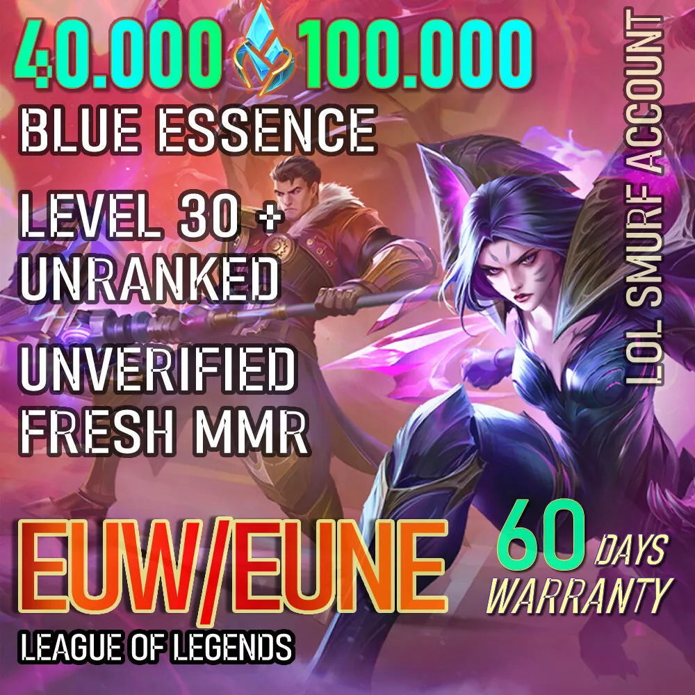 EUW 80,+ BE | Europe West Smurf | Buy League of Legends Accounts at UnrankedSmurfs