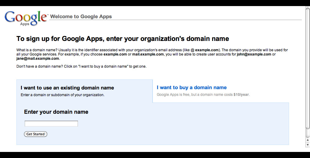 Purchase a domain when you sign up for Google services - Google Workspace Admin Help