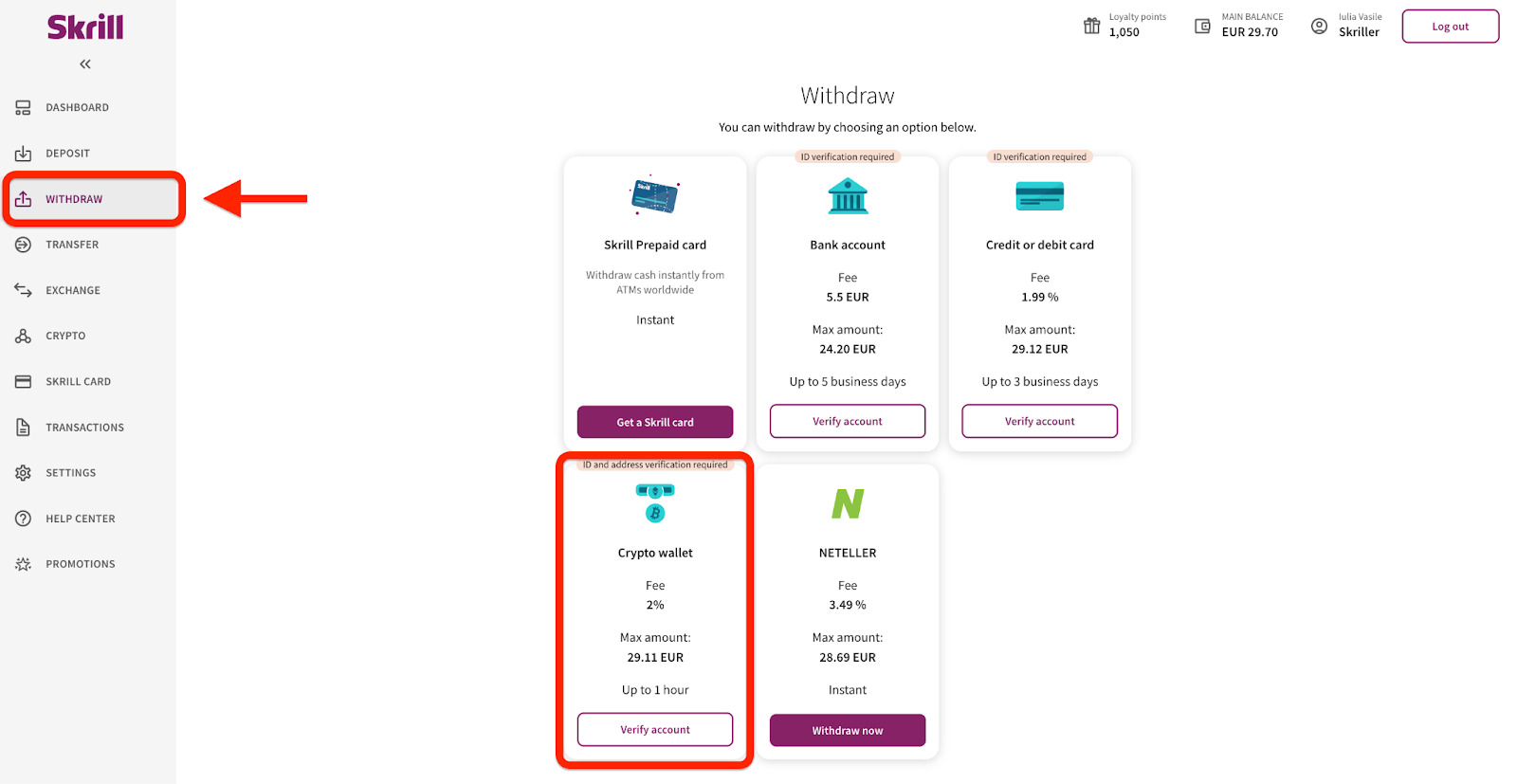 Exchange Skrill USD to Tether TRC20 (USDT)  where is the best exchange rate?