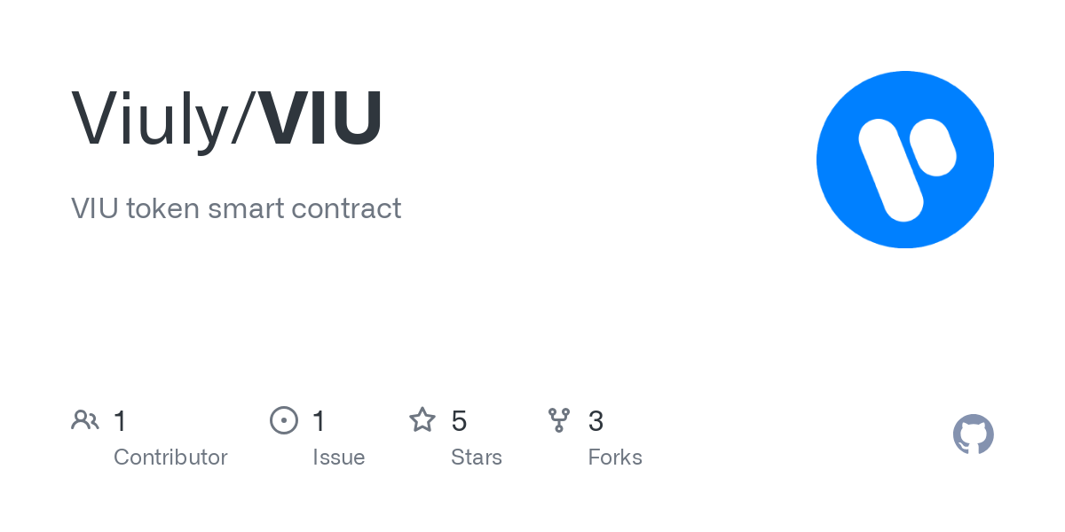 GitHub - Viuly/VIU: VIU token smart contract