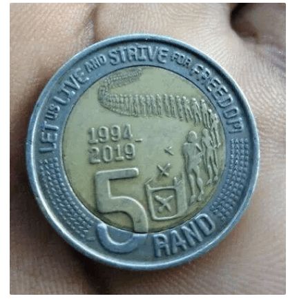 5 rand , South Africa - Coin value - cryptolog.fun