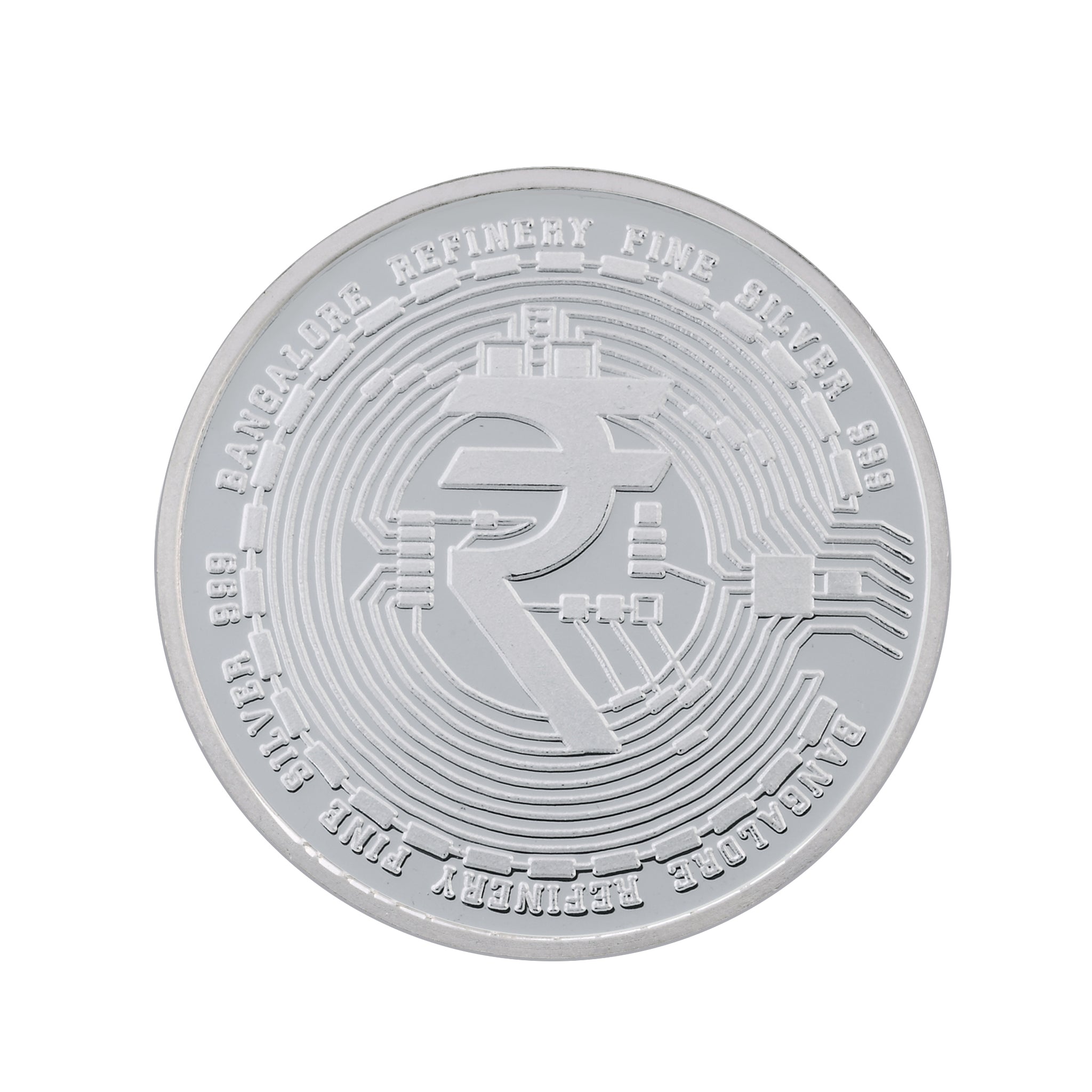 50 Gram Crypto Silver Coin ( Purity) – Bangalore Refinery