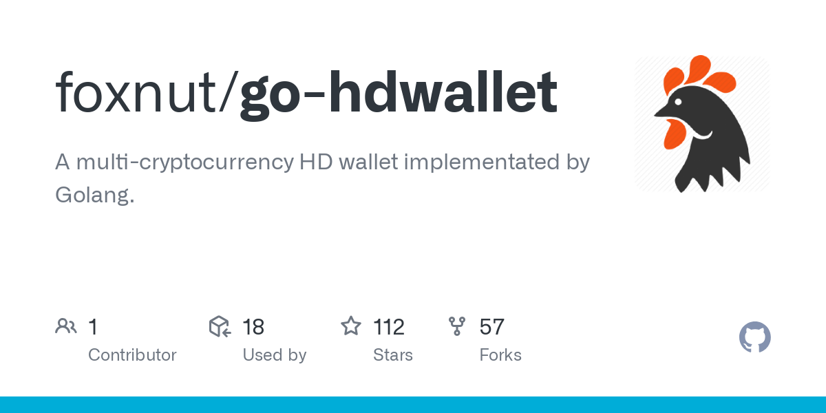 GitHub - foxnut/go-hdwallet: A multi-cryptocurrency HD wallet implementated by Golang.