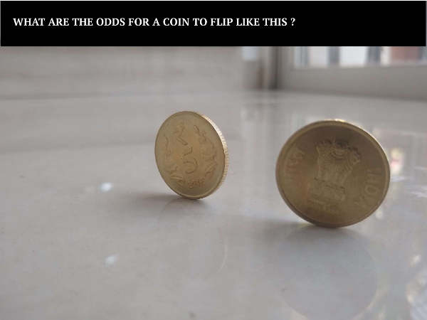 Phys. Rev. E 48, () - Probability of a tossed coin landing on edge