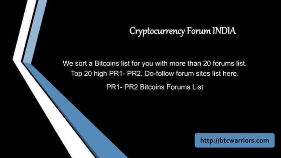 The Cryptocurrency Forum