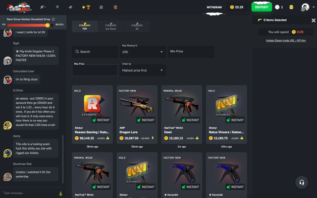 Trade CS2 (CSGO) Skins ⭐️ Best CS2 (CSGO) Trading Site & Trade Bot — SkinsMonkey