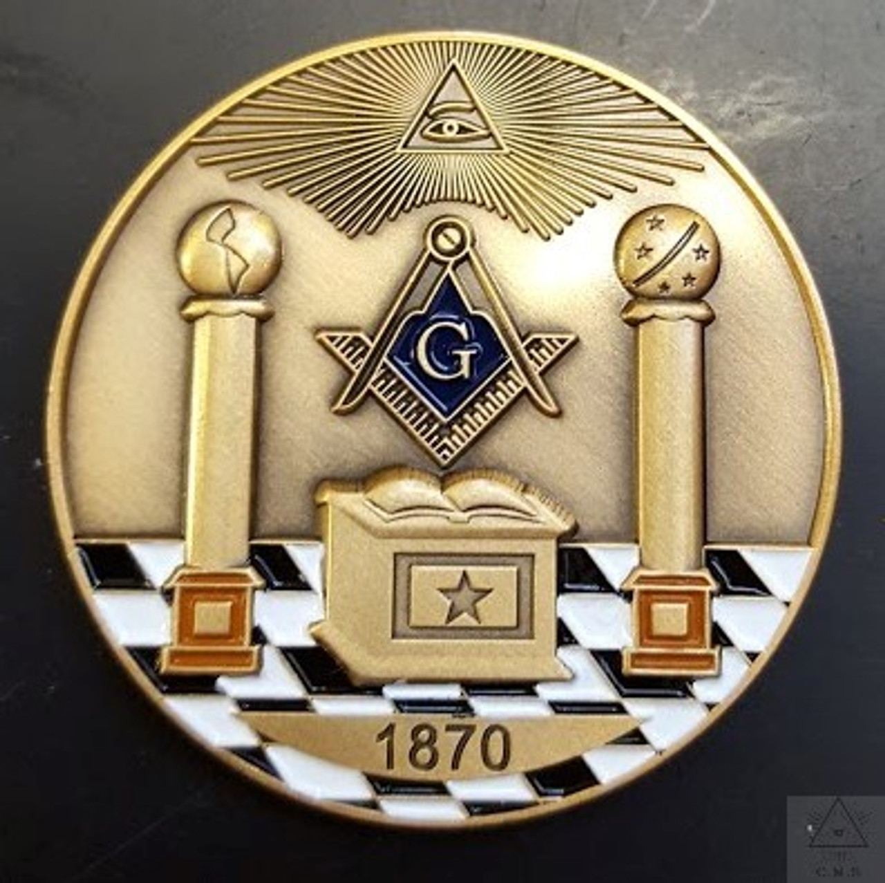 Stunning masonic stamping metal coin for Decor and Souvenirs - cryptolog.fun