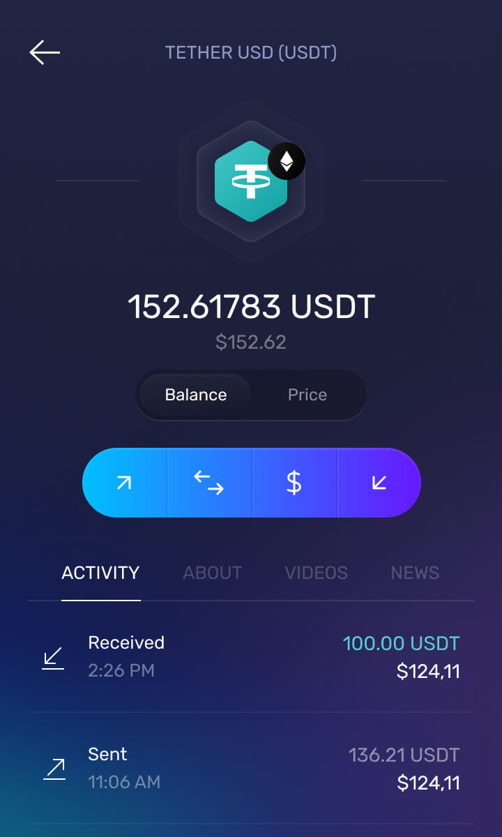 Exchange ETH to USDT | Ledger