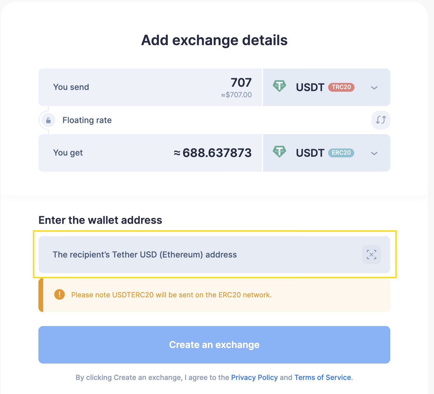 Buy ERC Tether (USDT) - Alfacash, Cryptocurrency Instant Purchase Platform