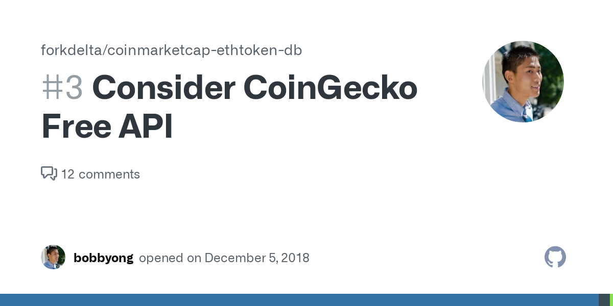 Issues · forkdelta/coinmarketcap-ethtoken-db · GitHub