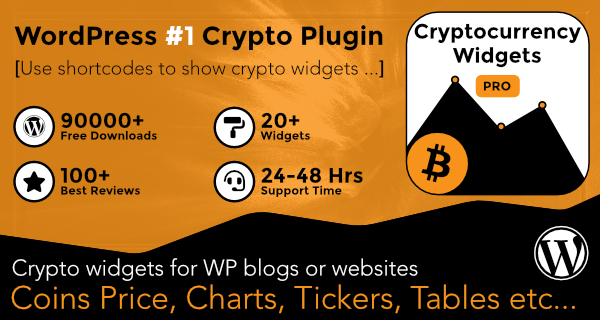 Cryptocurrency Widgets Pro – WordPress Crypto Plugin - WP Starter Pack