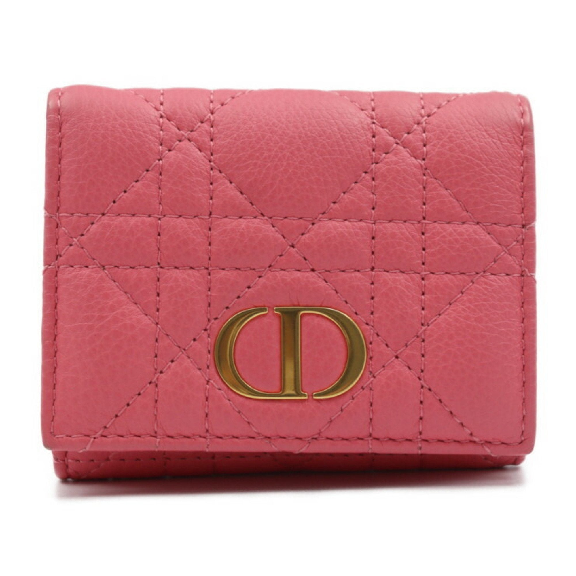 Dior Caro Dahlia Wallet • Two-Tone Garnet Red and Burgundy Supple Cann – Dior Couture UAE
