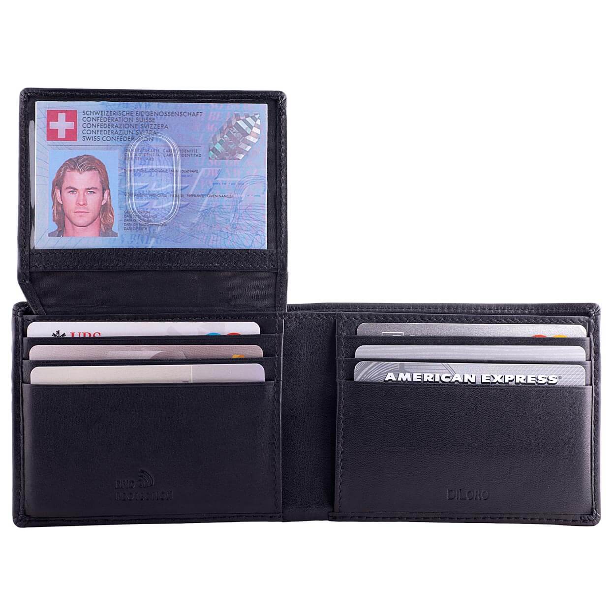 Mens Leather Wallet Dual ID Black (MW) – Fashion Warehouse Online