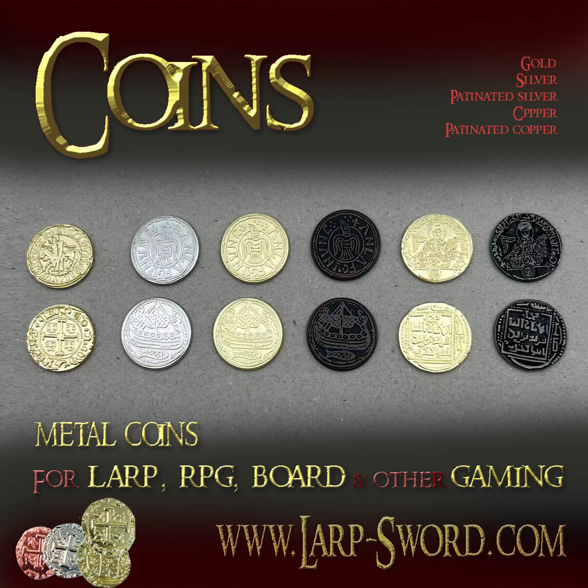 Scythe Metal Coins (80) – The Broken Token