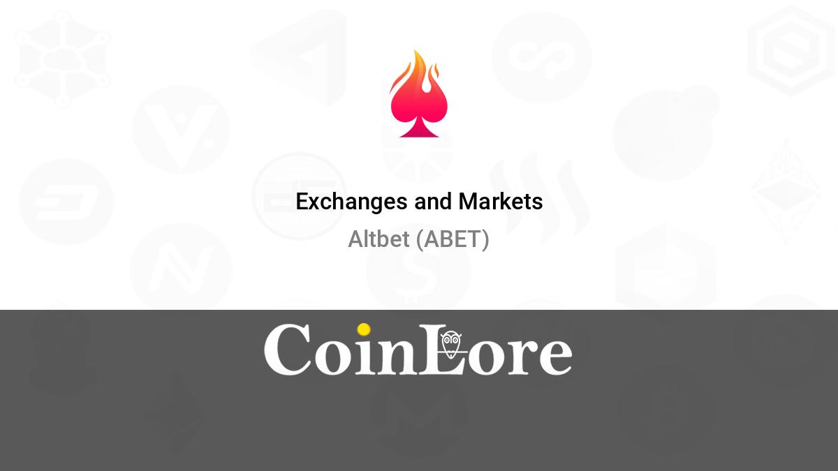 Altbet price now, Live ABET price, marketcap, chart, and info | CoinCarp