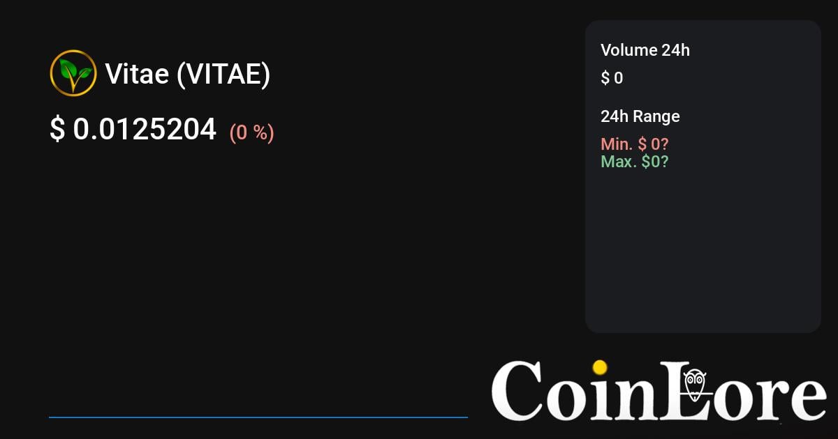 Vitae (VITAE) Price History - BitScreener