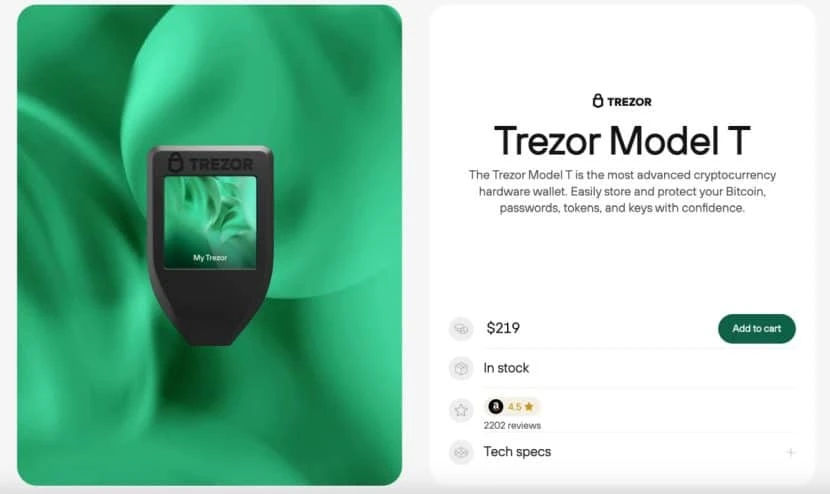 Trezor Model T Gets Bitcoin Privacy Upgrade With New CoinJoin Feature