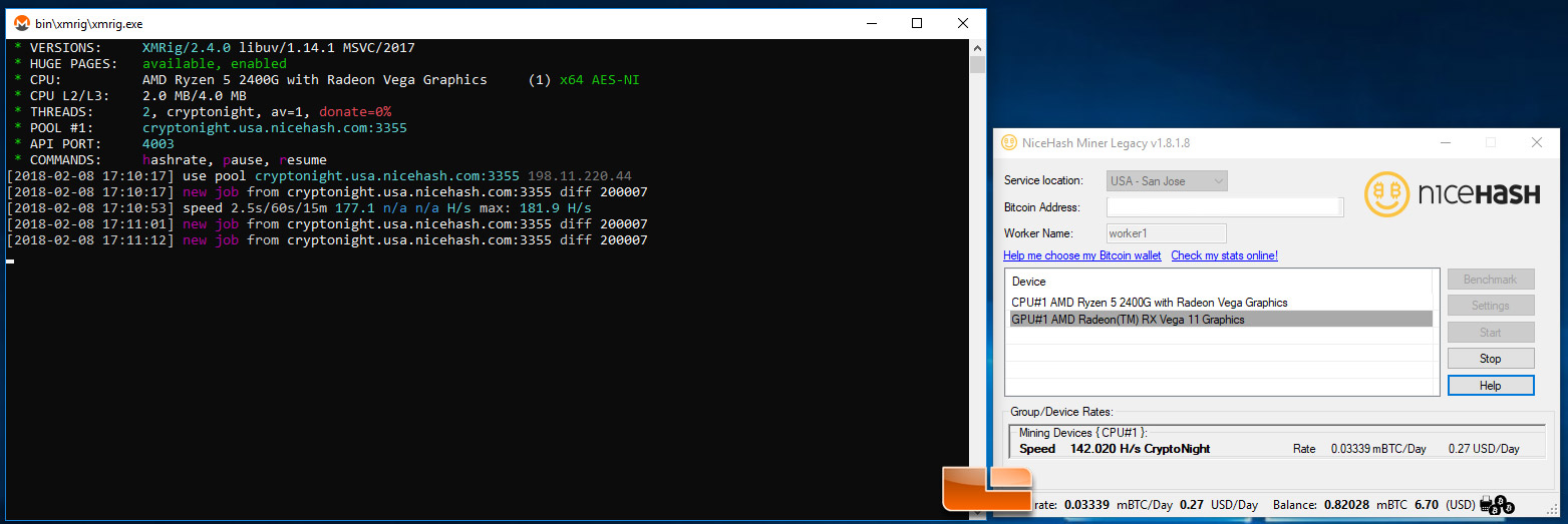 Mining with AMD Ryzen 3 G with Radeon Vega Graphics - BetterHash Calculator