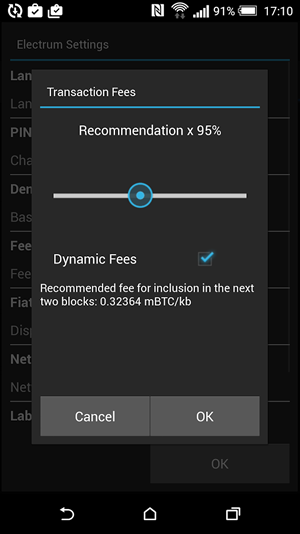 Electrum dynamic fees | Localbitcoins
