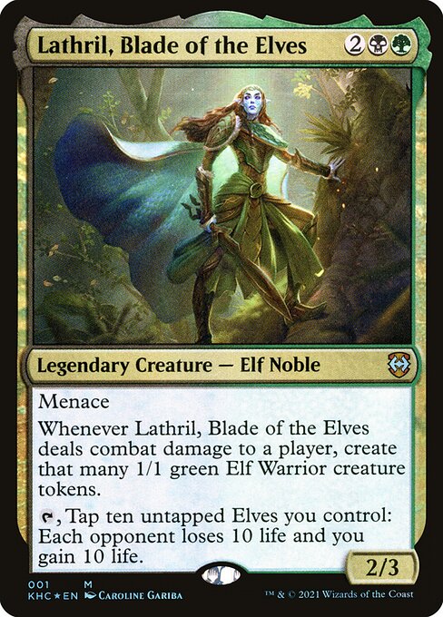 Modern - Green/White Elf Token