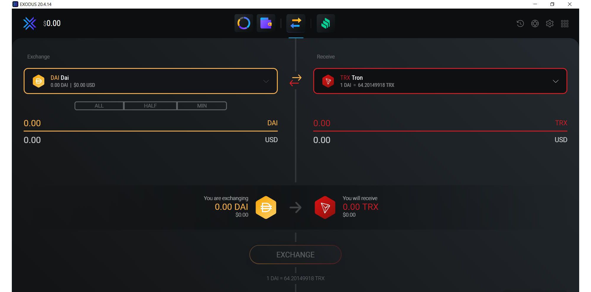 WalletScrutiny - EXODUS CRYPTO BTC ETH WALLET TRX USDT