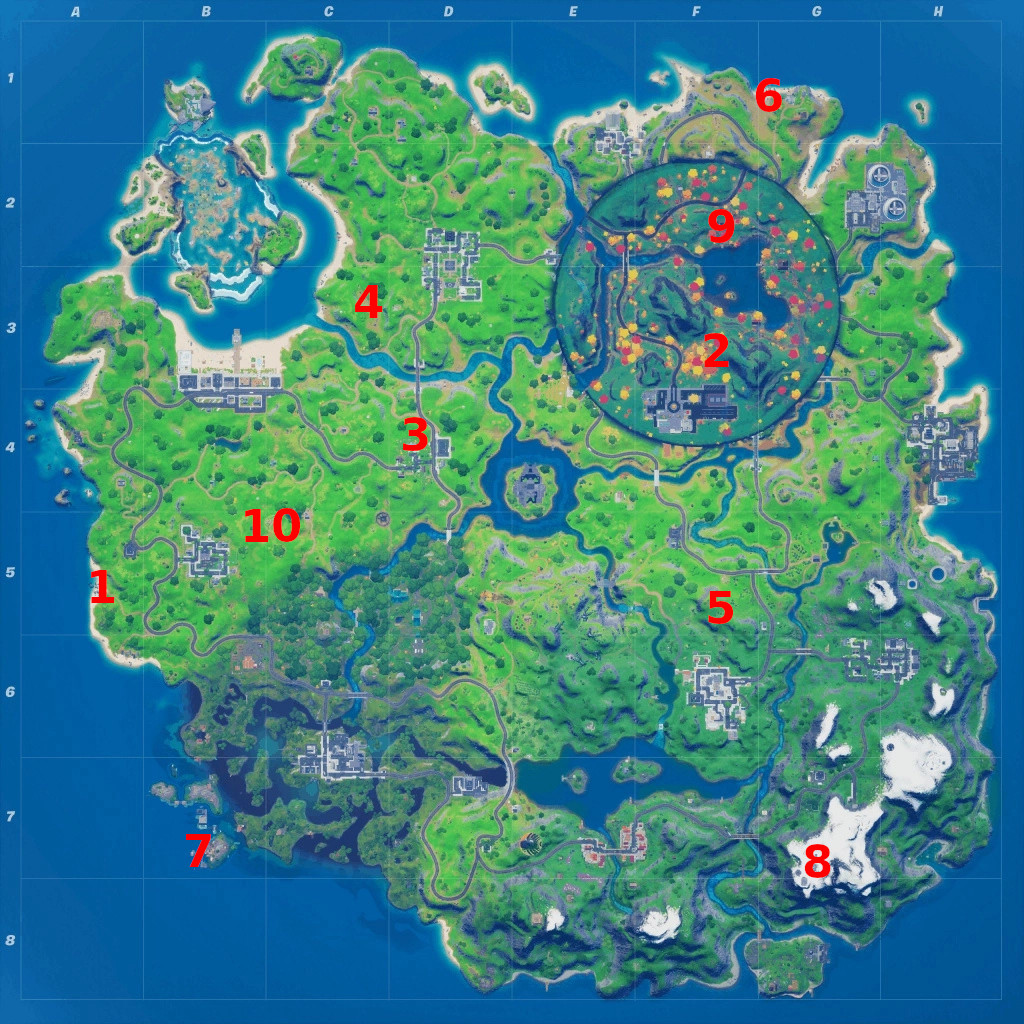 Fortnite: Season 4 Week 6 XP Coin Locations