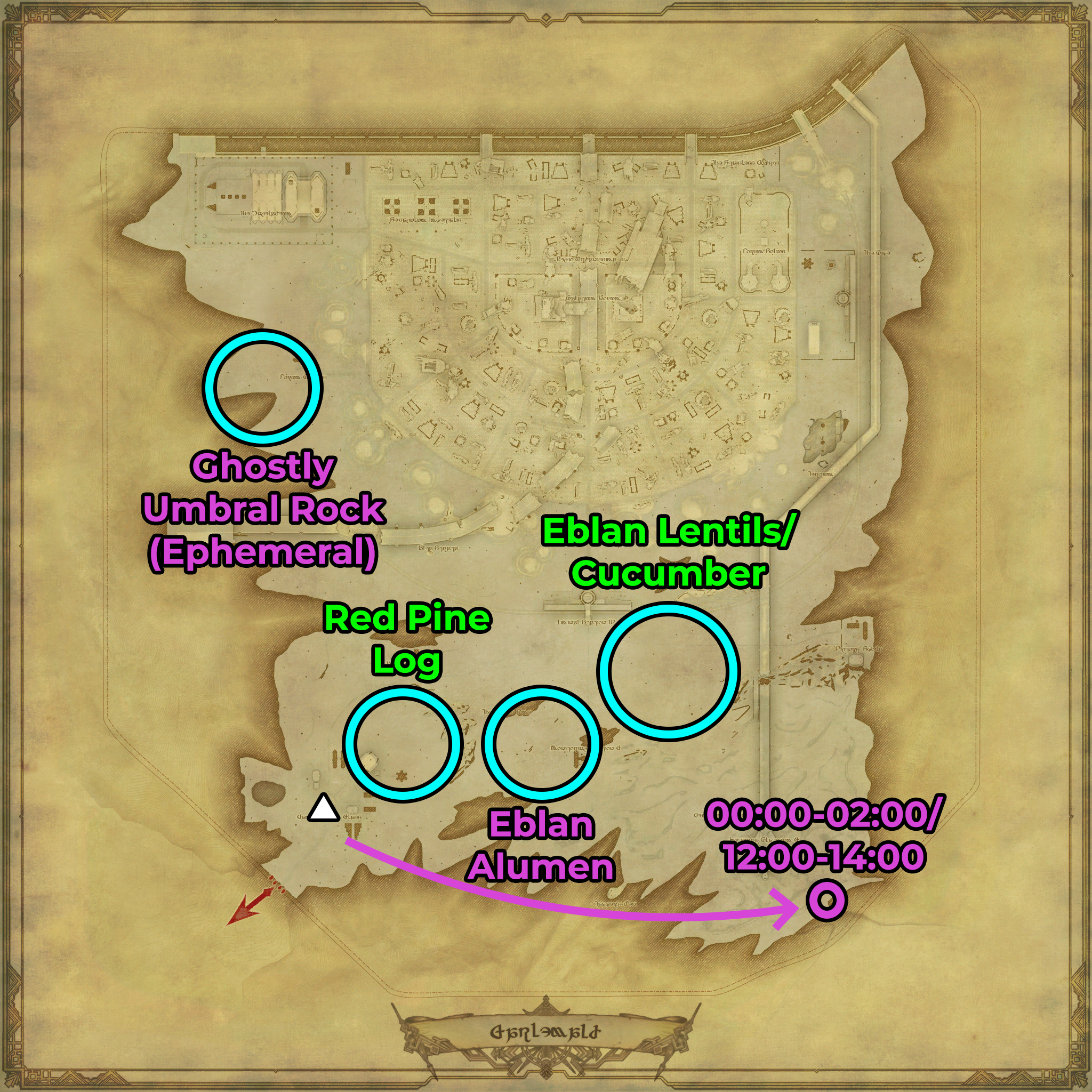 Here's a Brief FFXIV Legendary Gathering Route with Maps for Endwalker