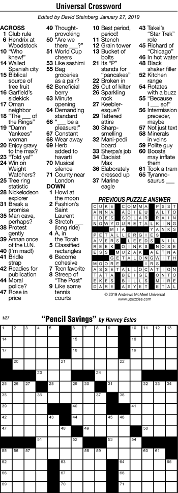 Sunday, June 18, – Daily Crossword Links